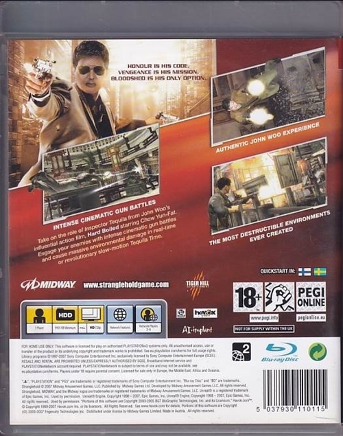 John Woo Presents - Stranglehold - PS3 (B Grade) (Genbrug)